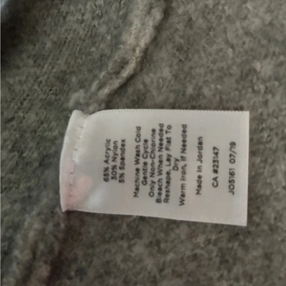 Talbots Heather Animal Print Flyway Gray Knit Cardigan Size L Petite - Picture 6 of 8